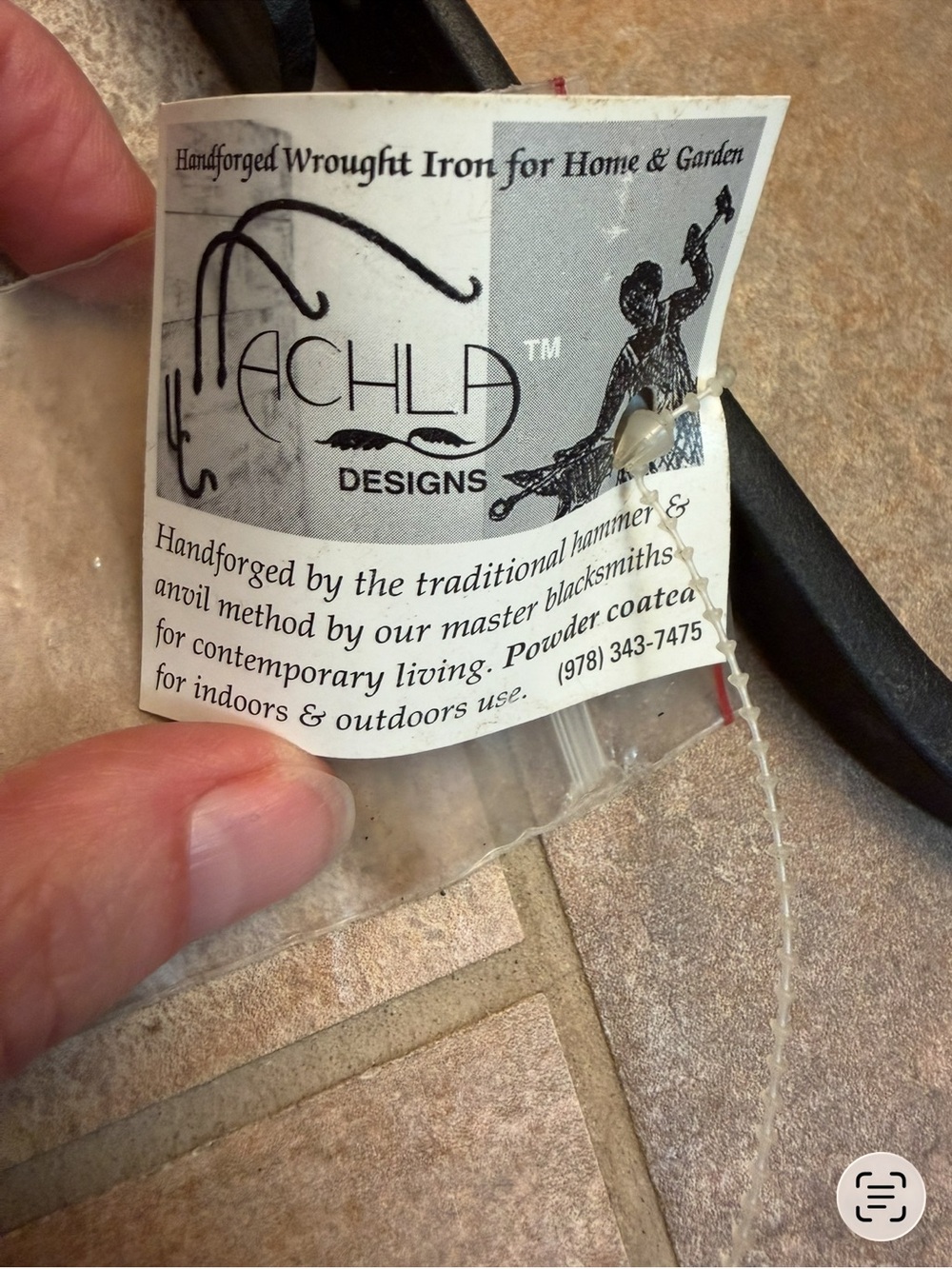 Tachla Designs Hand Hammered Blacksmith Wrought Iron Decor Black Plant Hanger 2 - Picture 9 of 10